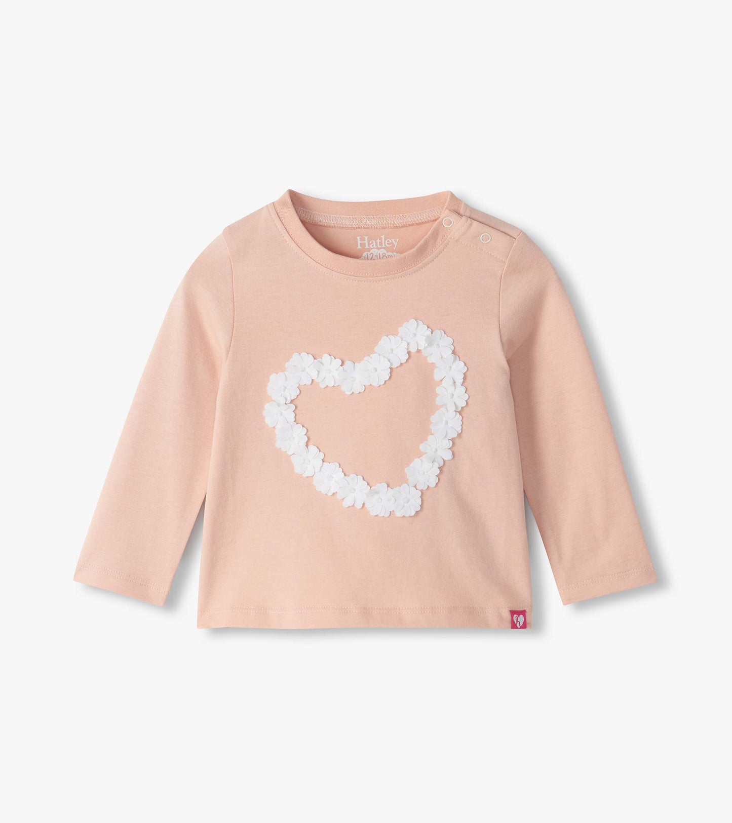 Baby & Toddler Girls Heart Gathered Back T-Shirt