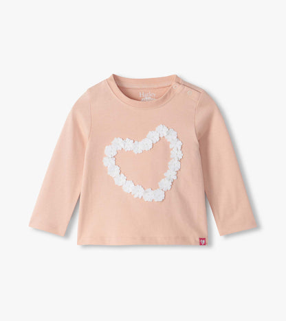 Baby & Toddler Girls Heart Gathered Back T-Shirt