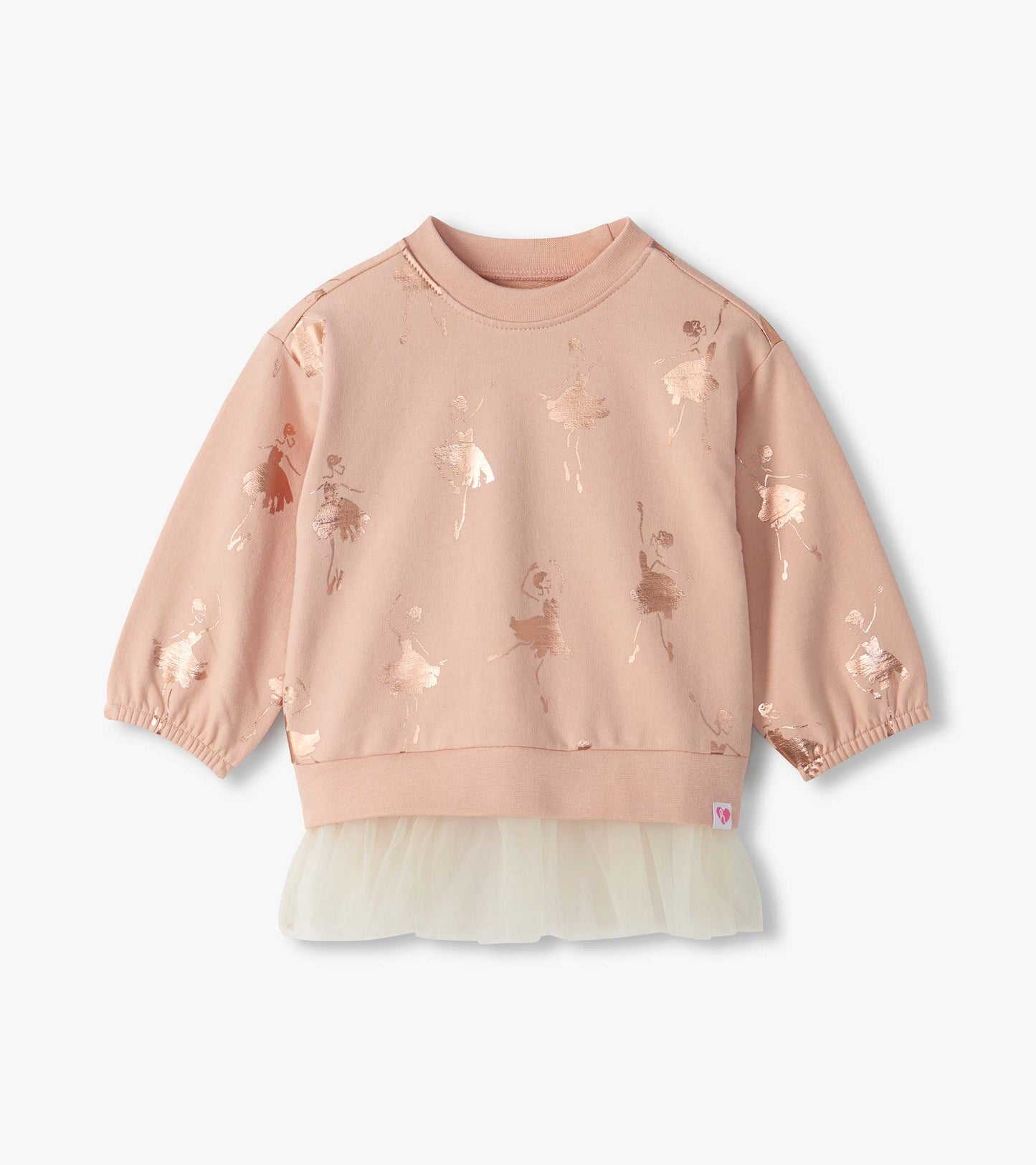 Baby & Toddler Girls Shiny Ballerinas Mix Media Top