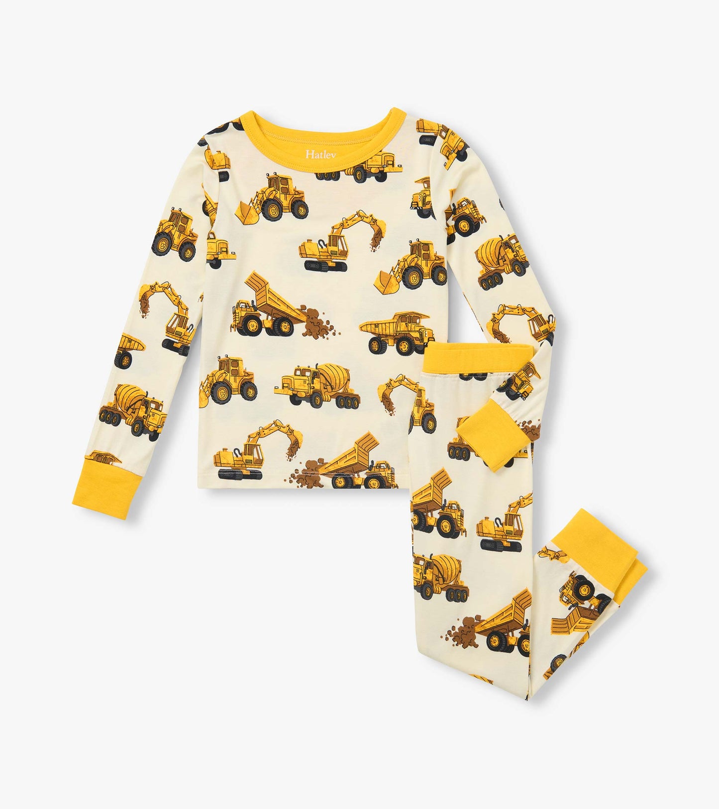 Boys Construction Trucks Bamboo Pyjama Set