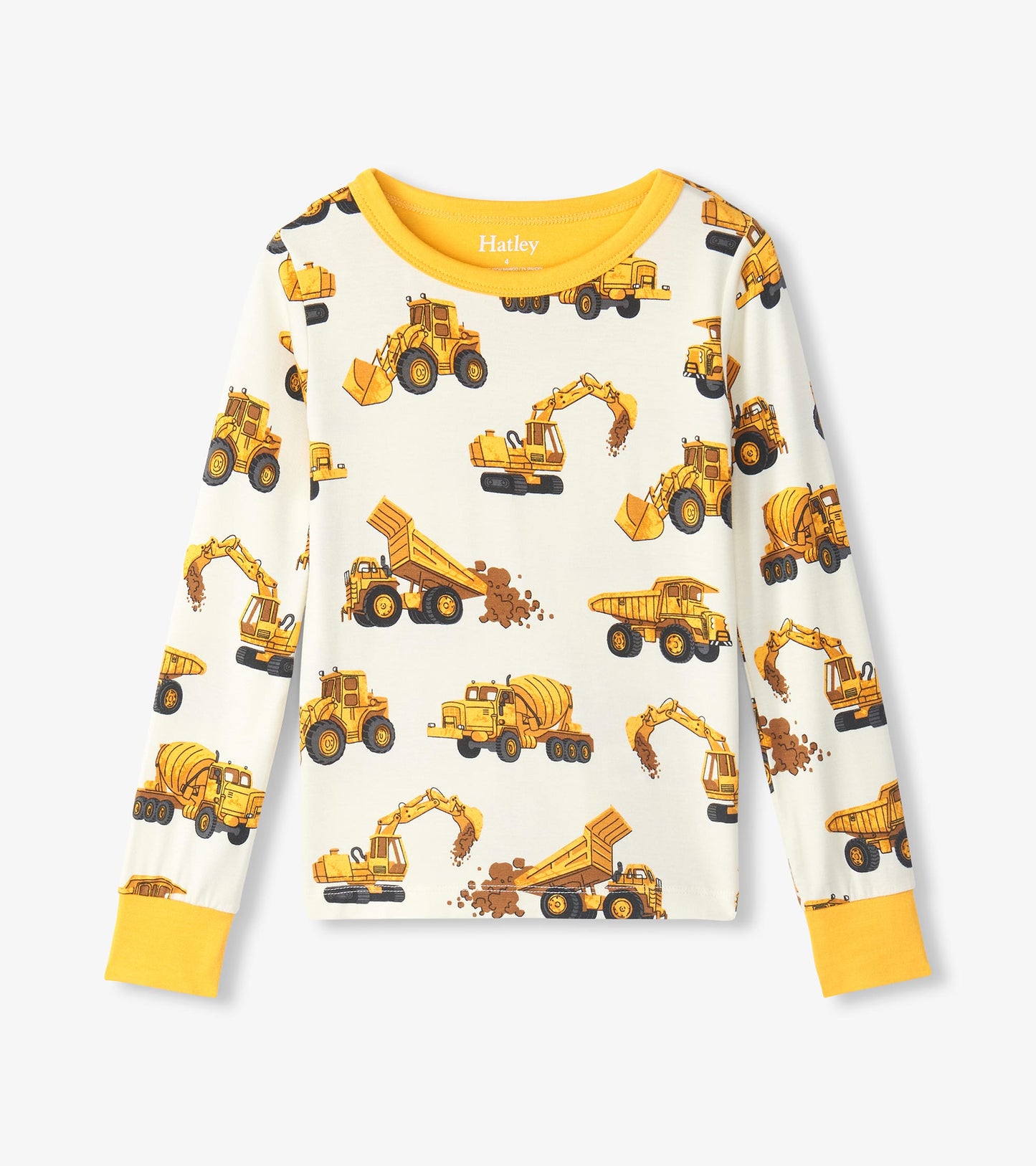 Boys Construction Trucks Bamboo Pyjama Set