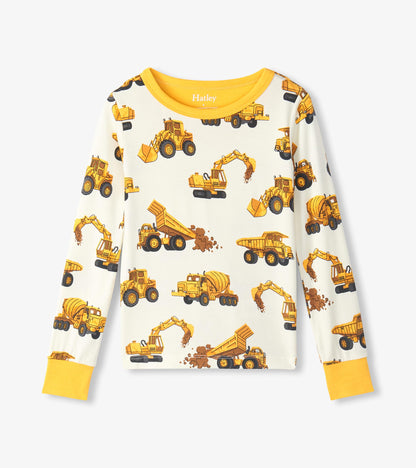 Boys Construction Trucks Bamboo Pyjama Set