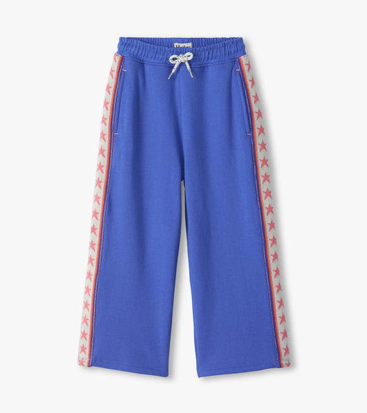 Girls Dazzling Blue Wide Leg Track Pants