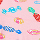 View Girls Delicious Candies Bamboo Pyjama Set Pink swatch with colorful candy illustrations