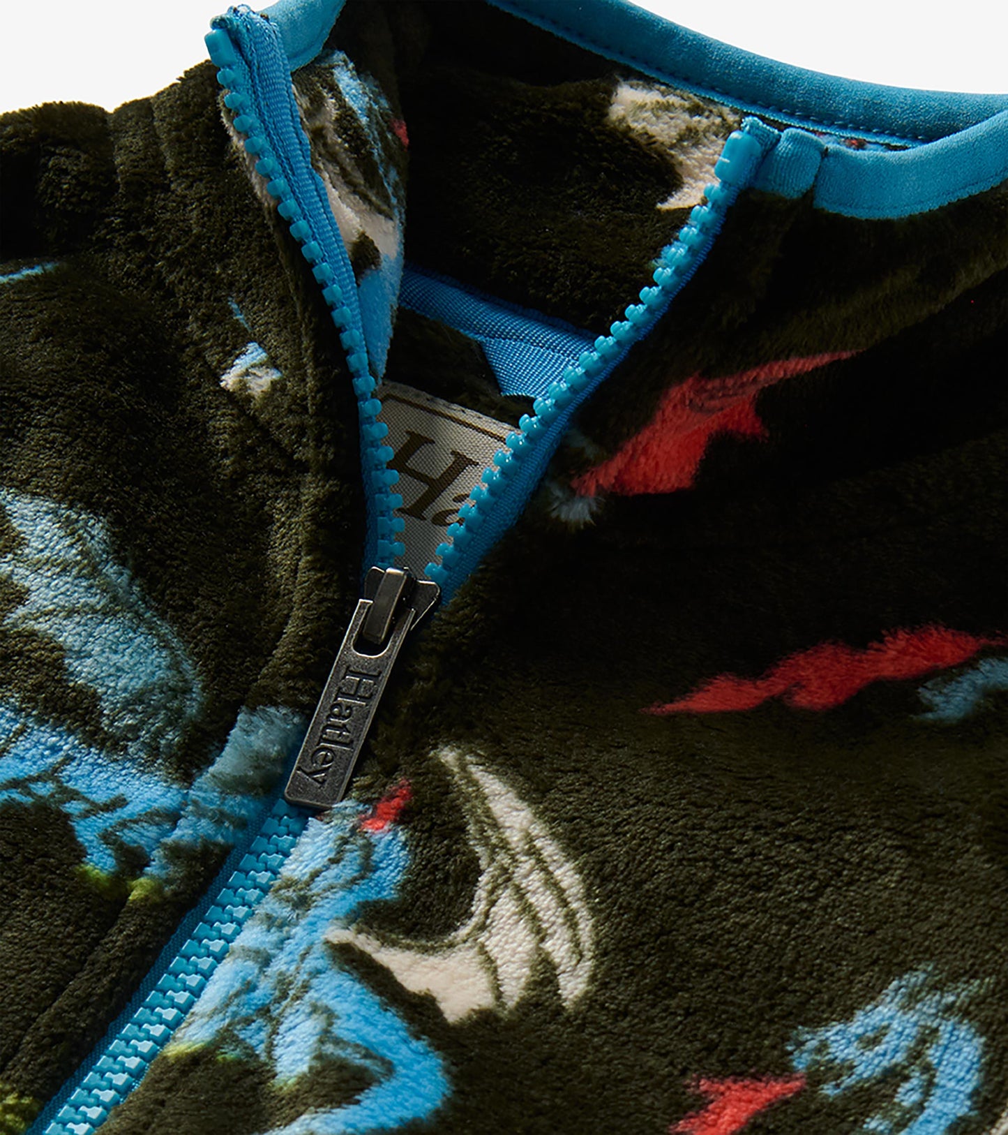 Boys Dragons Fuzzy Fleece Zip Up Jacket