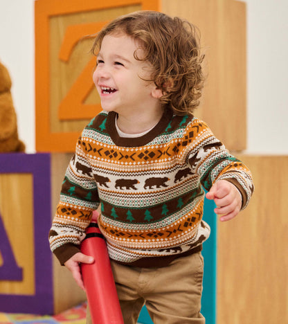Baby & Toddler Boys Forest Bear Crew Neck Sweater