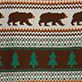 View Baby & Toddler Boys Forest Bear Crew Neck Sweater Brown bear and teal tree pattern on a cream knit background