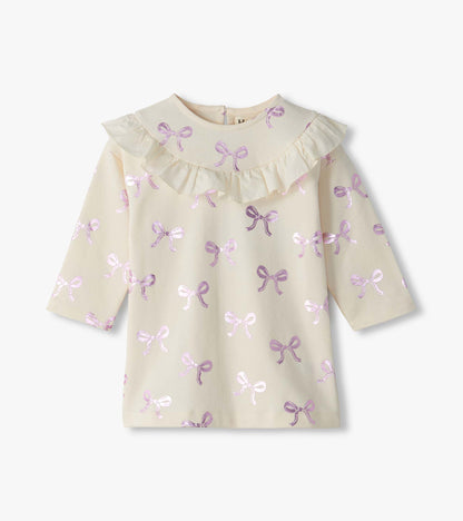 Baby & Toddler Girls Foil Bows Ruffle Dress