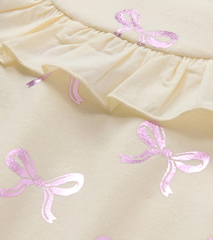 Baby & Toddler Girls Foil Bows Ruffle Dress
