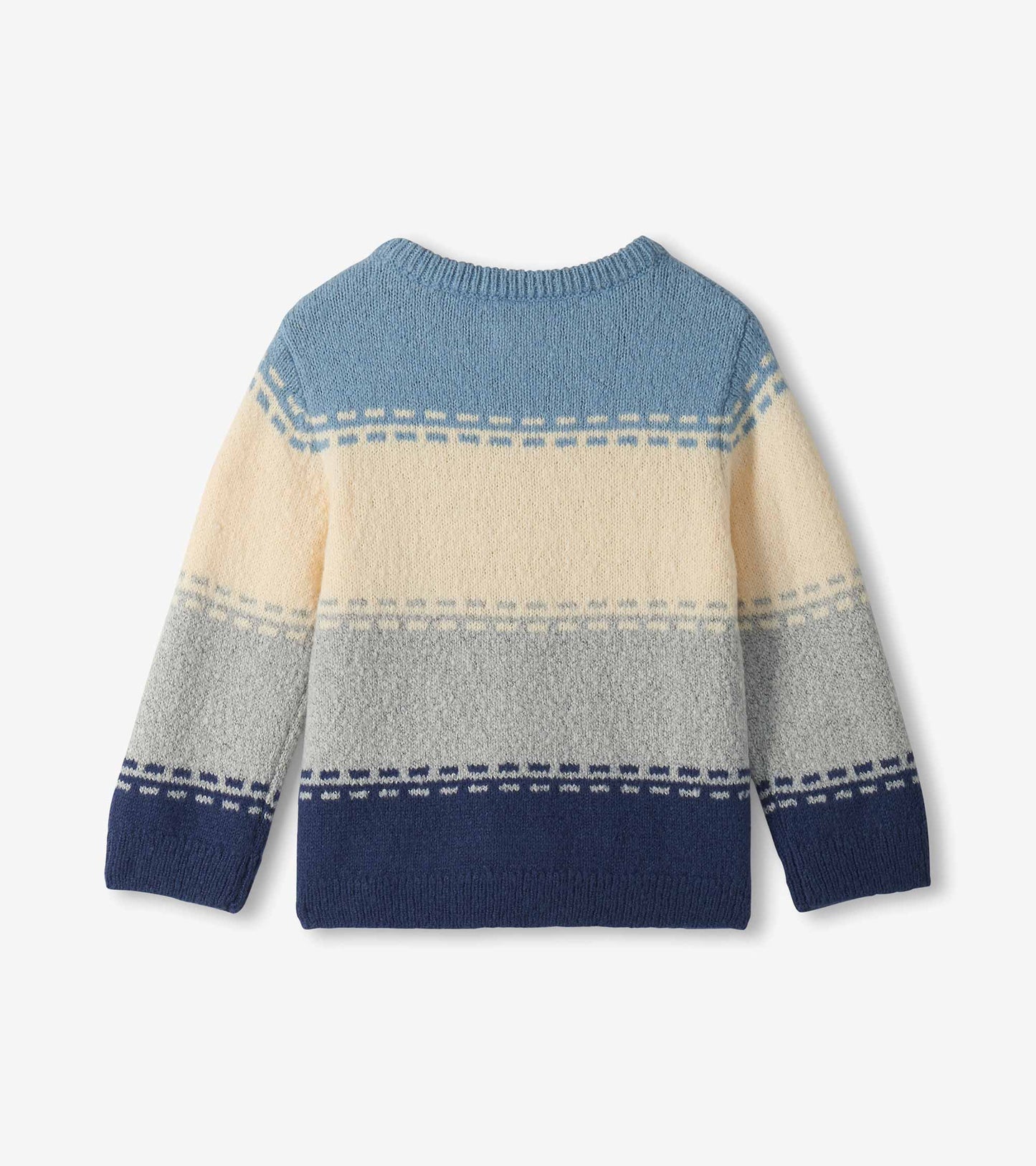 Baby & Toddler Boys Blue Colourblock Crew Neck Sweater
