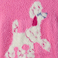 View Baby & Toddler Girls Pretty Poodle Fuzzy Cardigan White poodle with pink bow on bright pink fuzzy background