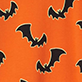 View Boys Bats Cotton Pyjama Set Orange swatch with scattered black bat silhouettes