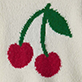 View Baby & Toddler Girls Cherry Pretty Sweater Two red cherries with green stems and leaf on cream knit