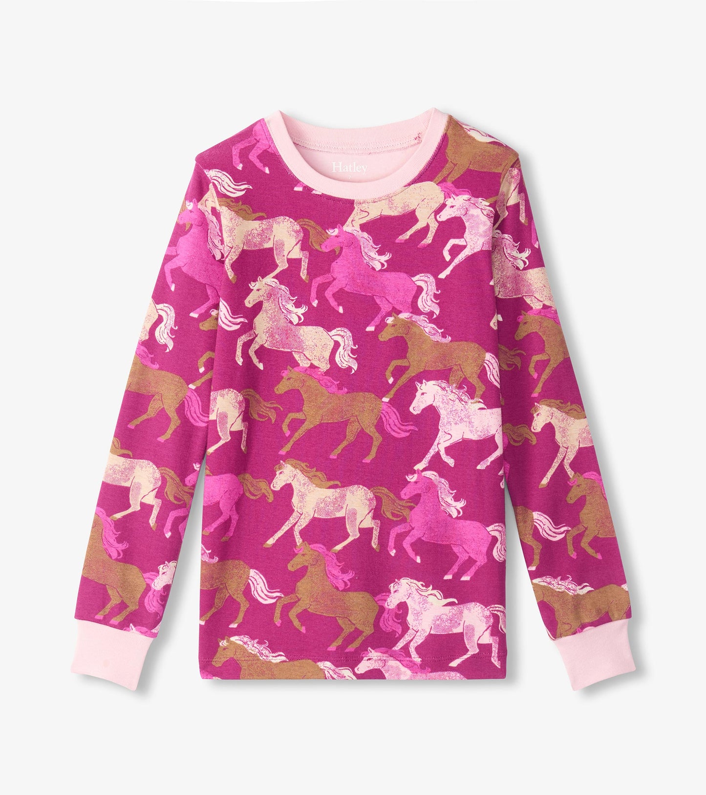 Girls Galloping Horses Cotton Pyjama Set