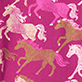 View Girls Galloping Horses Cotton Pyjama Set Pink swatch with galloping horse pattern in white, tan, and light pink