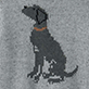 View Baby & Toddler Boys Labrador Crew Neck Sweater gray knit swatch with a black dog silhouette