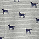View Baby & Toddler Boys Striped Dogs T-Shirt Light gray heathered fabric with small navy dog silhouettes and subtle horizontal stripes