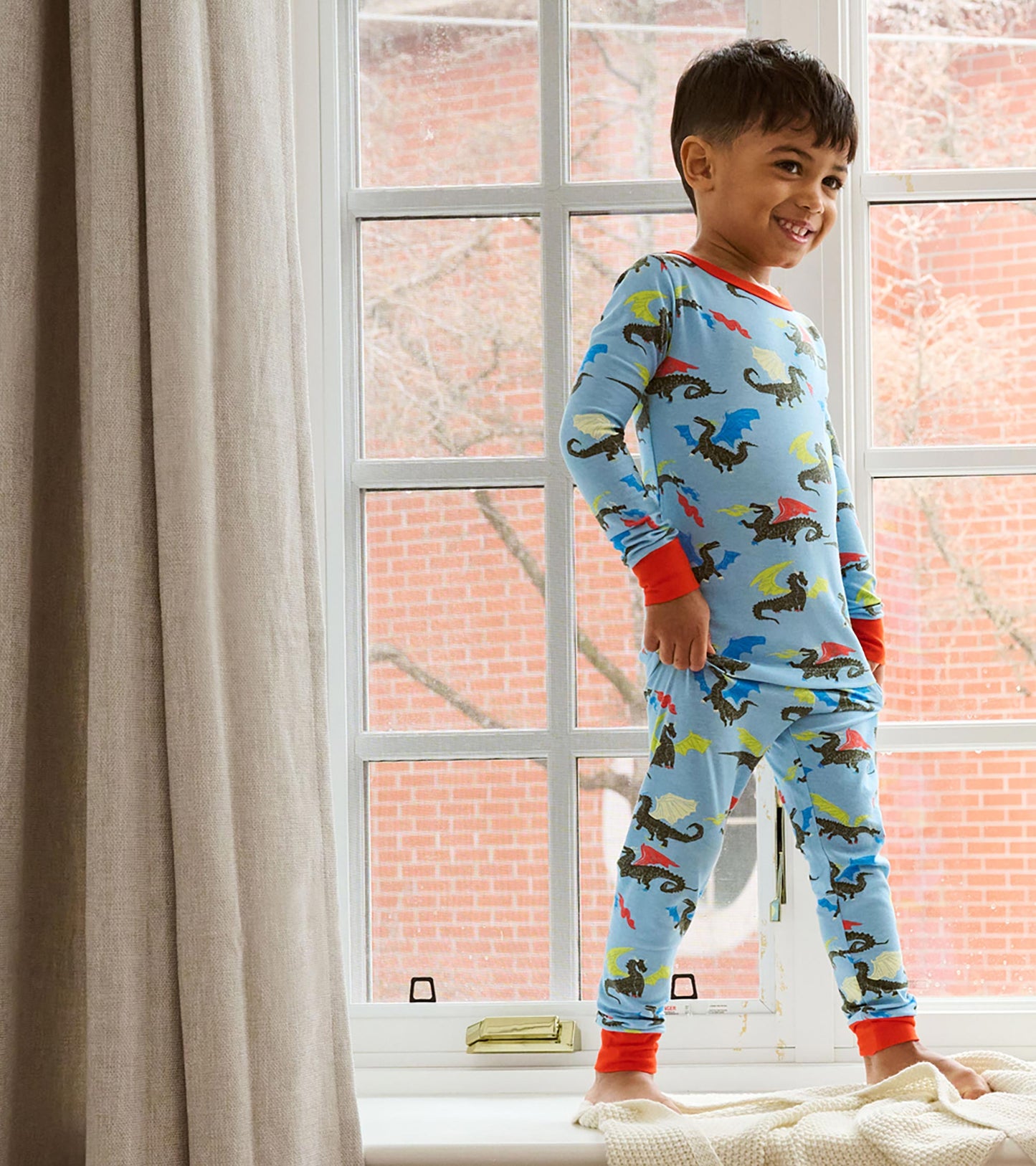 Boys Dragons Cotton Pyjama Set