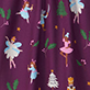 View Girls Nutcracker Nightdress Plum purple swatch with scattered pastel ballerinas, candy canes, stars, and floral motifs