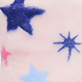 View Girls Night Sky Fleece Slippers Pale pink swatch with blue and pink star shapes