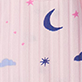 View Girls Night Sky Relaxed Fit Pyjama Set Light pink swatch with blue clouds, stars, crescent moons, and small pink hearts