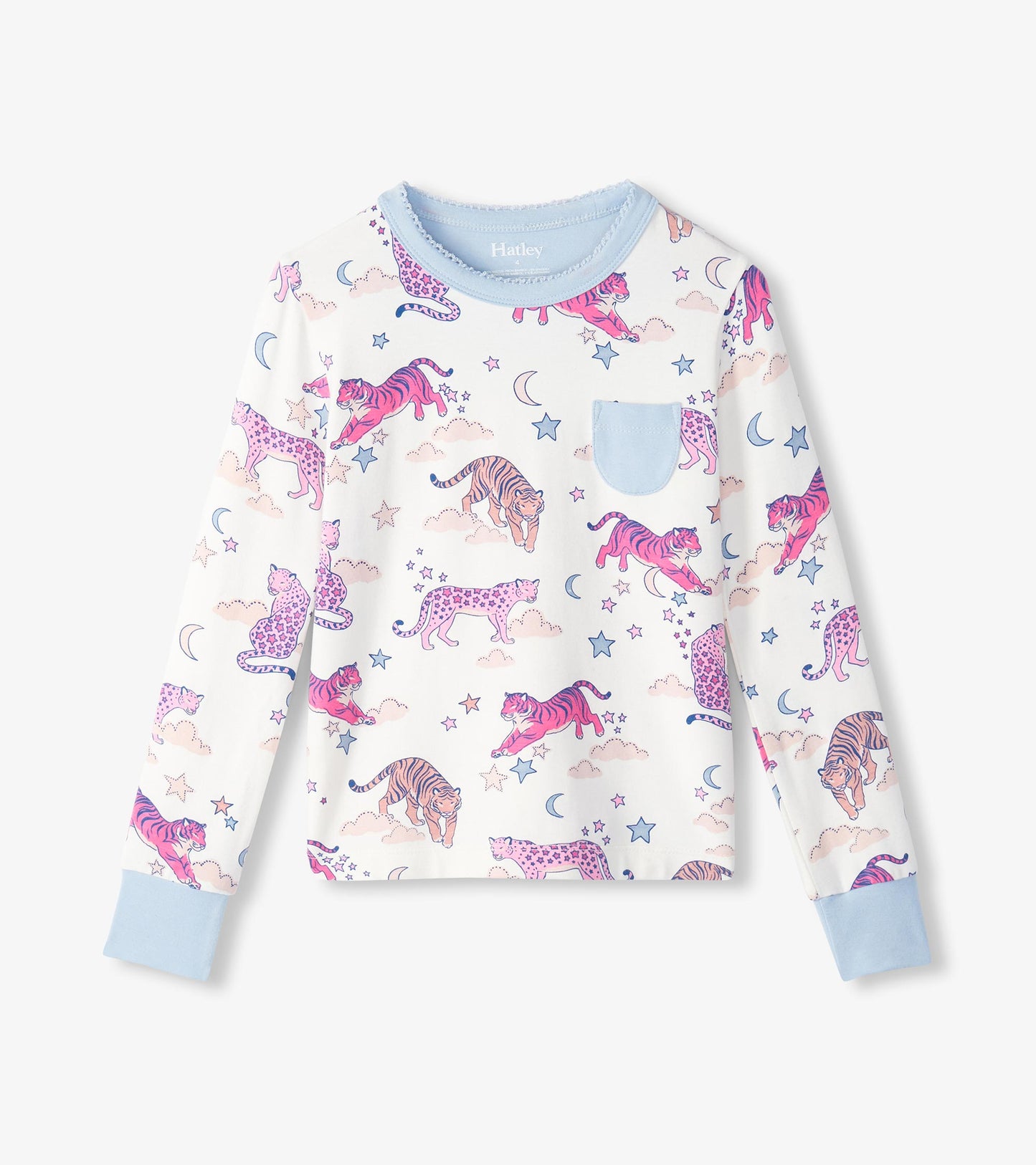 Girls Night Time Tigers Bamboo Pyjama Set