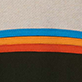 View Boys Oatmeal Colourblock Pullover Hoodie Oatmeal knit with blue and orange stripes above dark green colorblock