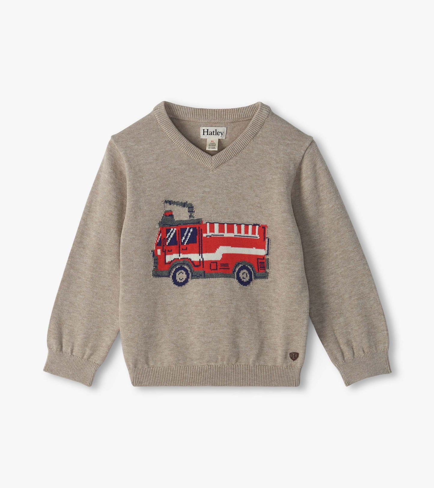 Baby & Toddler Boys Firetruck V-Neck Sweater