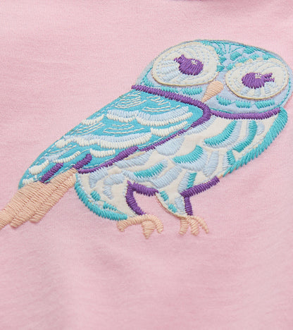 Baby & Toddler Girls Majestic Owl Gathered Back T-Shirt