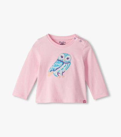 Baby & Toddler Girls Majestic Owl Gathered Back T-Shirt