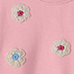 View Baby & Toddler Girls Pink Flowers Teddy Bear Dress Pink fabric with small white flower motifs and teddy bear centers