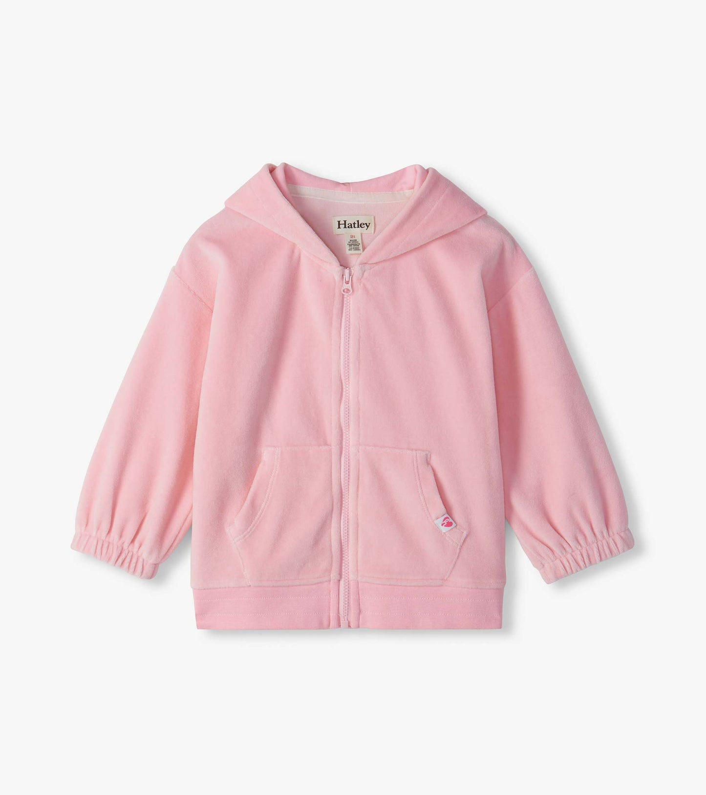 Baby & Toddler Girls Orchid Pink Velour Full Zip Hoodie