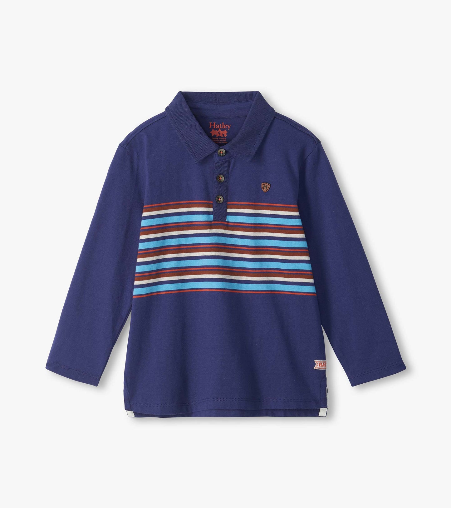 Boys Patriot Blue Stripes Rugby Shirt