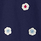 View Girls Patriot Blue Preppy Dress Navy blue swatch with small white floral motifs
