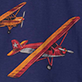 View Baby & Toddler Boys Vintage Planes Crew Neck T-Shirt Navy swatch with orange and red vintage airplane motifs