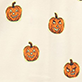 View Baby Pumpkins Cotton Sleeper Cream swatch with small orange pumpkin faces