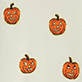 View Kids Pumpkins Cotton Pyjama Set Cream swatch with scattered small orange pumpkin faces