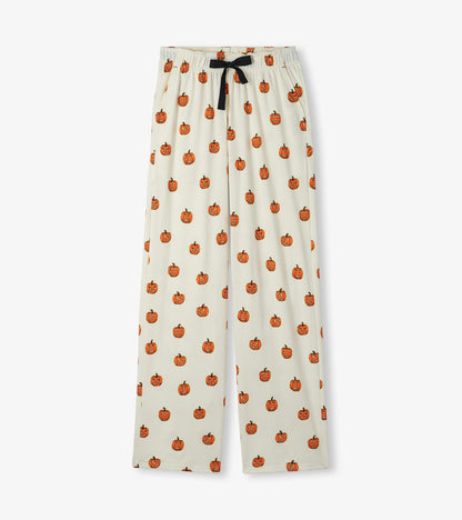 Women's Glowing Pumpkins Two Piece Pyjama Set