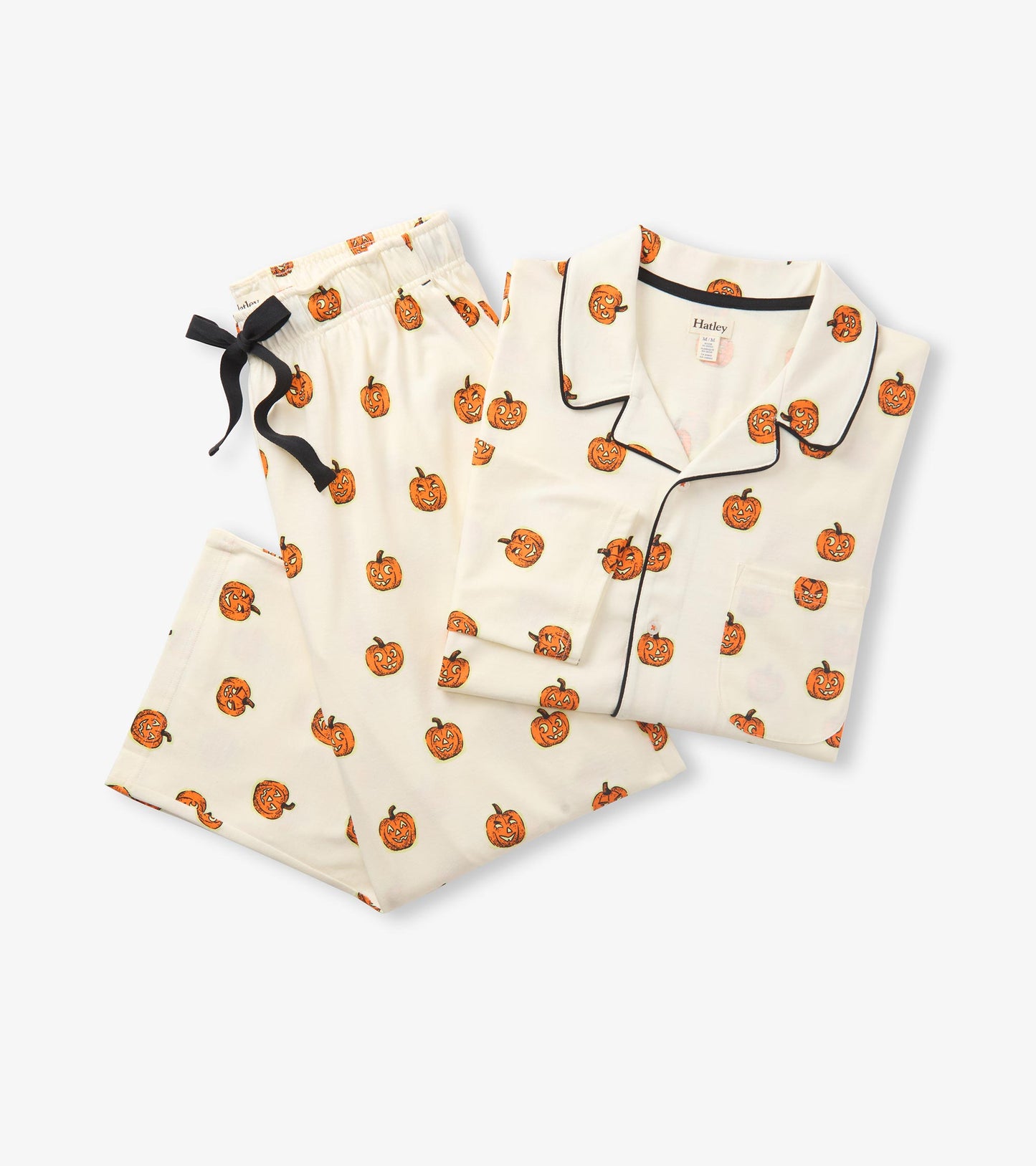 Men's Glowing Pumpkins Two Piece Pyjama Set