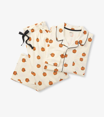 Men's Glowing Pumpkins Two Piece Pyjama Set