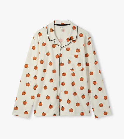 Men's Glowing Pumpkins Two Piece Pyjama Set