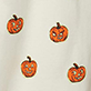View Men's Glowing Pumpkins Two Piece Pyjama Set White swatch with scattered orange jack-o'-lantern faces