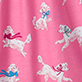 View Girls Poodle Pups Nightdress Pink swatch with small white poodles and blue bows