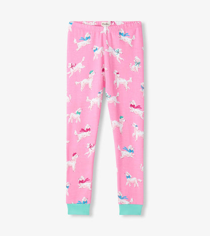 Girls Poodle Pups Cotton Pyjama Set