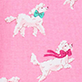 View Girls Poodle Pups Cotton Pyjama Set Pink swatch with white poodles and small pink bows