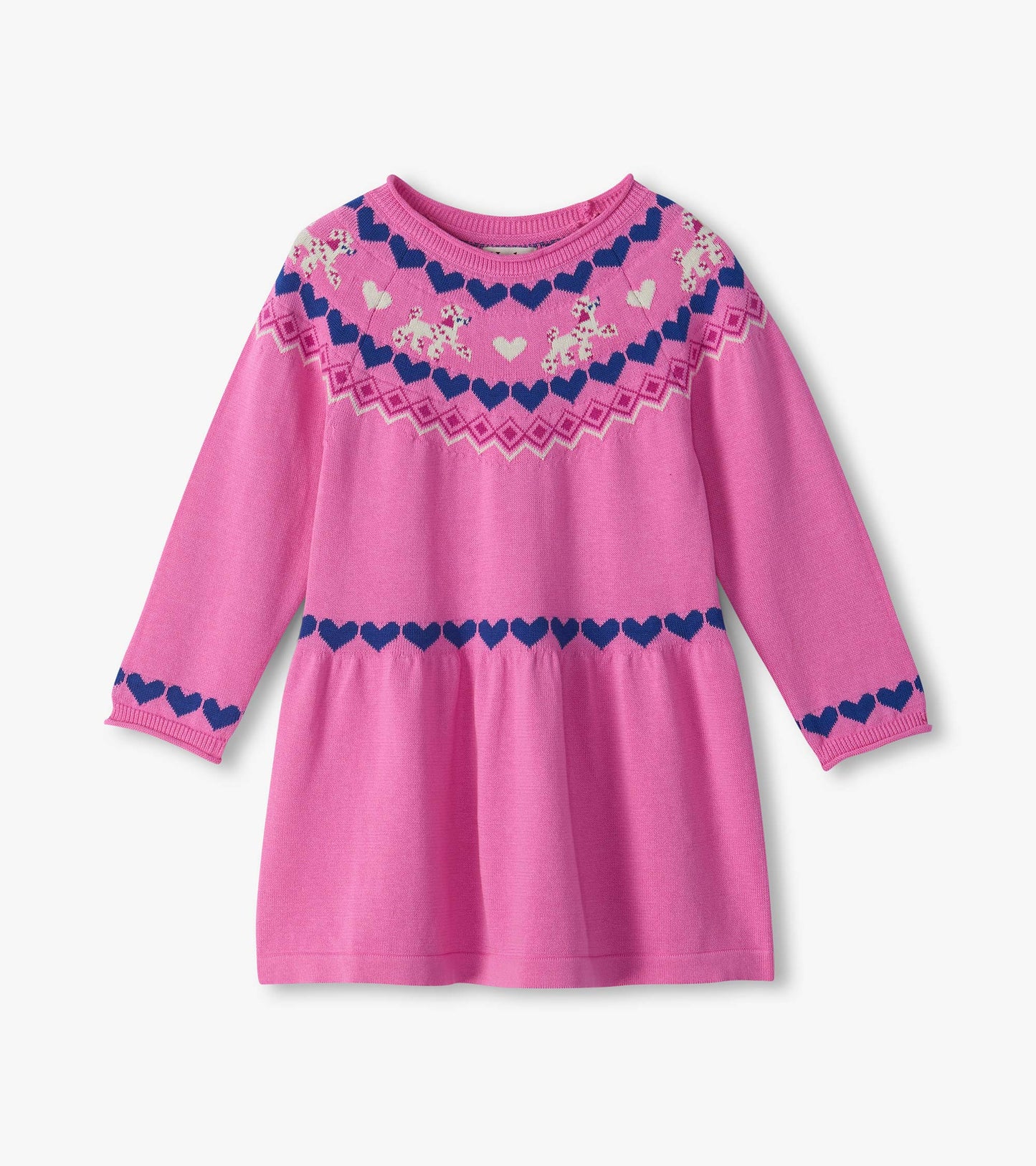 Baby & Toddler Girls Pink Pups Sweater Dress