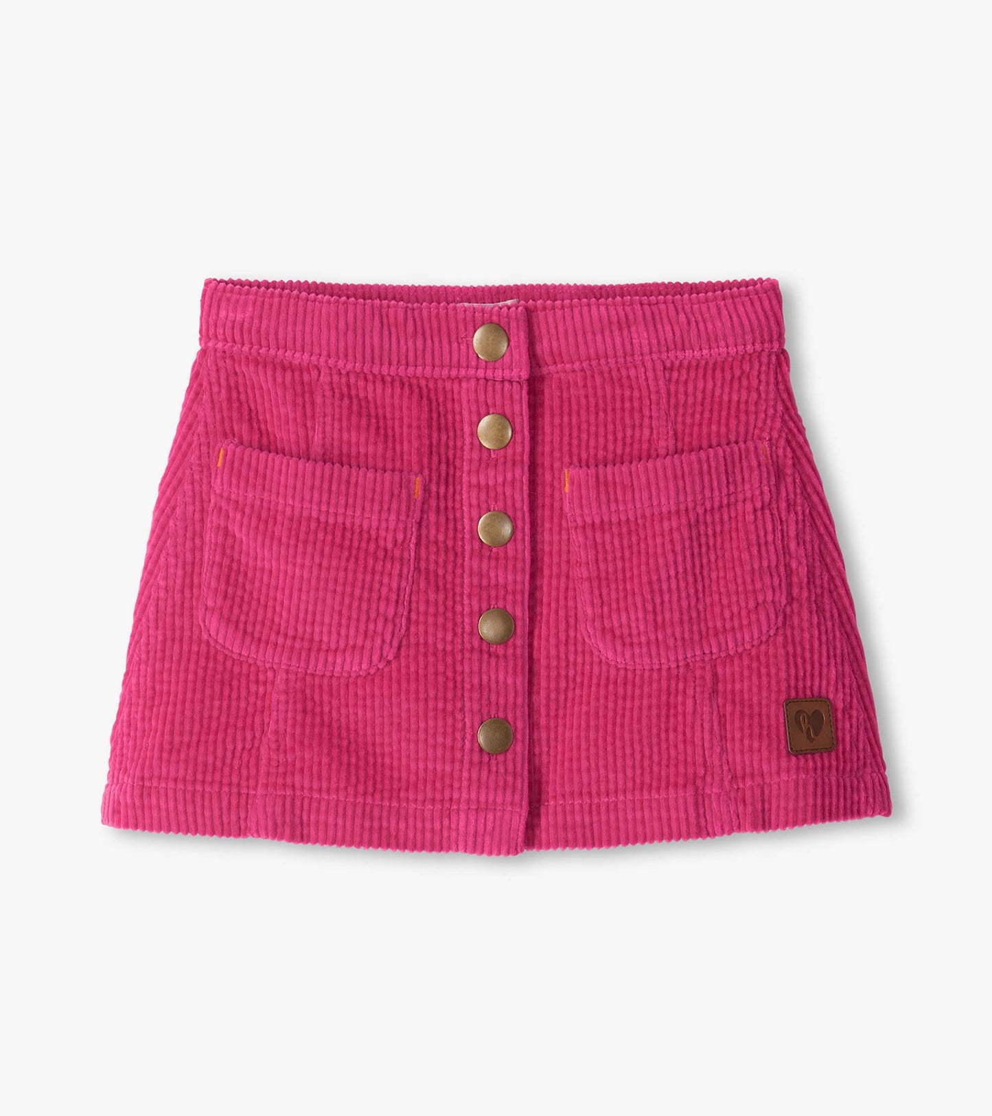 Girls Pink A-Line Corduroy Skirt