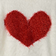 View Girls Red Heart Everywhere Sweater red heart on cream knit texture
