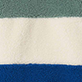 View Boys Limoges Colourblock Faux SherpaJacket cream faux sherpa swatch with green top band and blue bottom band
