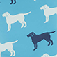 View Boys Dog Silhouettes Matte Wellies Blue swatch with white and navy dog silhouettes